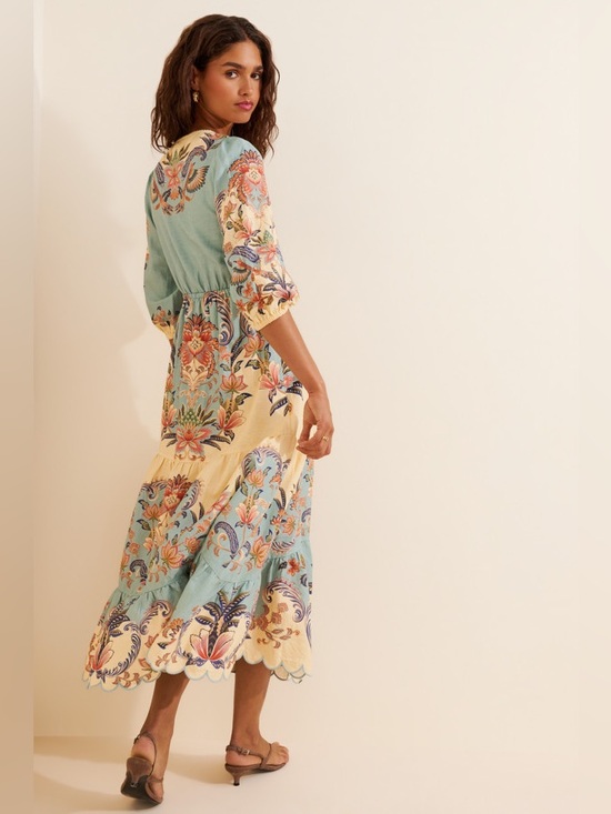 NWT Farm Rio Butter Yellow Boho Beauty Maxi Dress S NWT - Picture 4 of 13